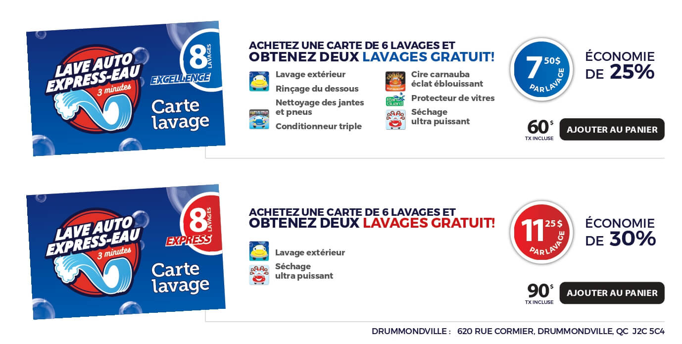 Promo Cartes Lavages